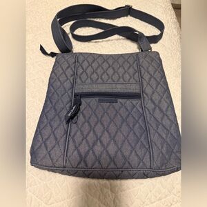 Vera Bradley blue chambray denim cross body like new